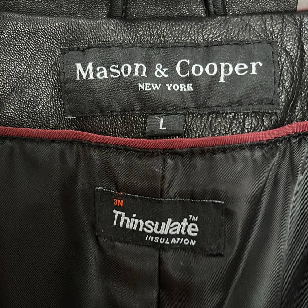 Womens mason and cooper 3/4 length leather jacket. - Picture 2 of 4